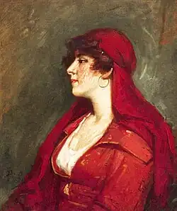 Woman with a Red Shawl