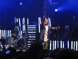 PBR&B-artiest Frank Ocean bij een optreden in 2012