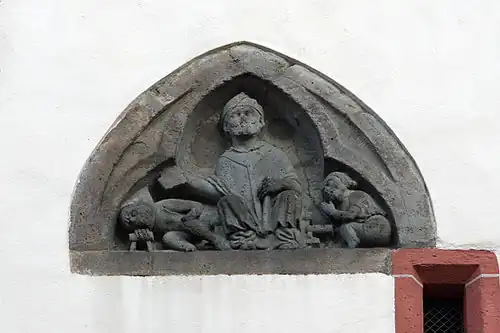 Vroeggotisch tympanon (circa 1250)