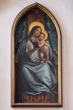 Centrale schilderij van het in de Tweede Wereldoorlog verwoestte Maria-altaar