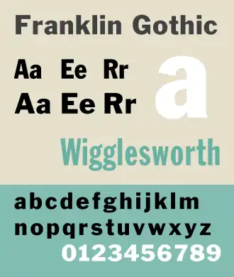 Voorbeeld van Franklin Gothic