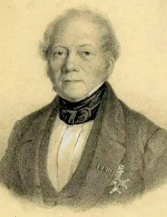 Frans Alexander van Rappard (1793-1867) getekend door Anthony Everhardus Grolman