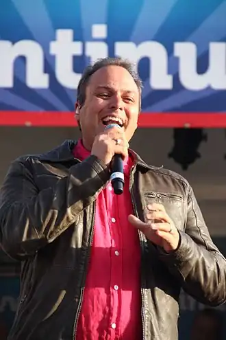 Frans Bauer tijdens de Gouden Pijl (2014)