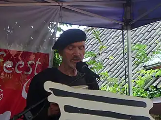 Frans Kuipers op het poëziefestival Het Tuinfeest in Deventer, 5 augustus 2017