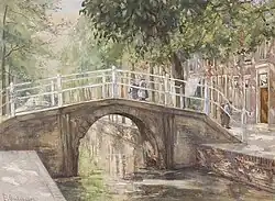 Brug over stadsgracht.