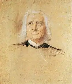 Portret vanFranz Liszt, 1880, Städtische Galerie im Lenbachhaus, München