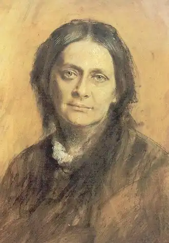 Clara Schumann, 1878/79, pasteltekening door Franz von Lenbach