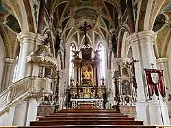 Interieur van deze kerk (eind 17e eeuw en 18e eeuw)