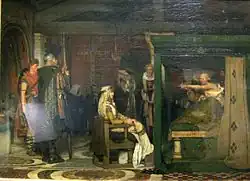 Fredegonde bezoekt bisschop Prætextatus op zijn sterfbed. 1864, Opus XX (20). Olieverf op doek. Foto Poesjkinmuseum, Moskou. Fries Museum, Leeuwarden