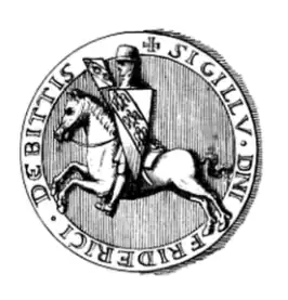 Het zegel van hertog Ferry I van Lotharingen.