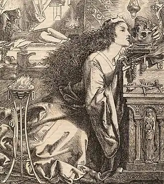 Rosamund, Queen of the Lombards (Frederick Sandys, 1861)