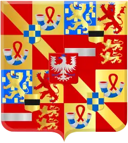 Persoonlijk wapen van Frederik Hendrik vóór 1625 alternatieve versie