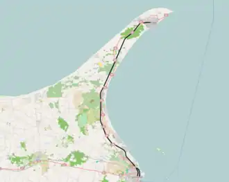 Spoorlijn Frederikshavn - Skagen op de kaart
