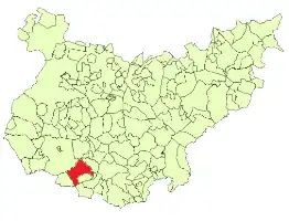 Kaart van Fregenal de la Sierra