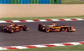 Frentzen en Bernoldi in de Arrows, 2002