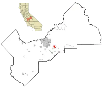 Locatie binnen Fresno County