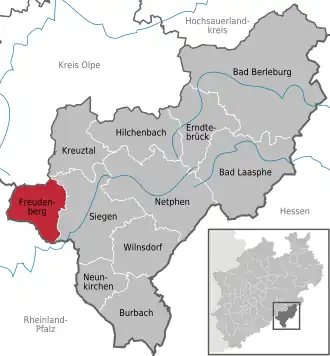 Kaart van Freudenberg