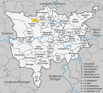 Kaart van Freudental