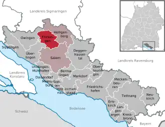 Kaart van Frickingen