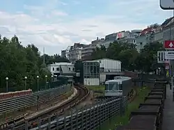 Het station gezien uit het noorden.