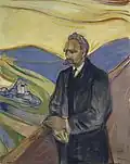 Edvard Munch, Portret van Friedrich Nietzsche nabij de Rudelsburg bij Kösen, 1906, coll. Munchmuseum te Oslo