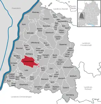 Kaart van Friesenheim