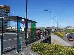 Bushokje nog deels gekleurd in 2013