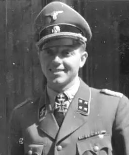 Sturmbannührer der Waffen-SS Fritz Klingenberg in 1943.