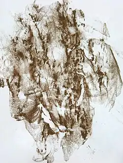 Frottage van boomschors