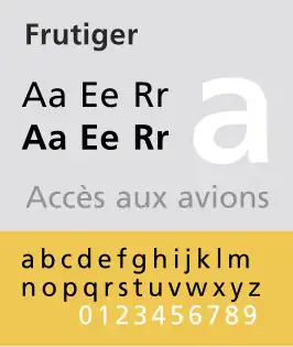 Voorbeeld van Frutiger