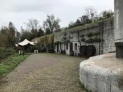 Keelzijde fort links van de keelkazemat