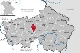 Kaart van Fuchsmühl