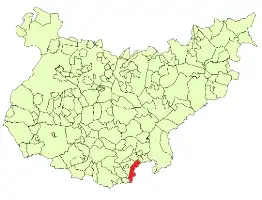 Kaart van Fuente del Arco