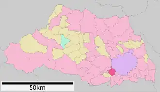 Situering van Fujimi in de prefectuur Saitama