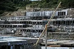 Zoutpannen in de zoutvallei van Añana in Spaans Baskenland