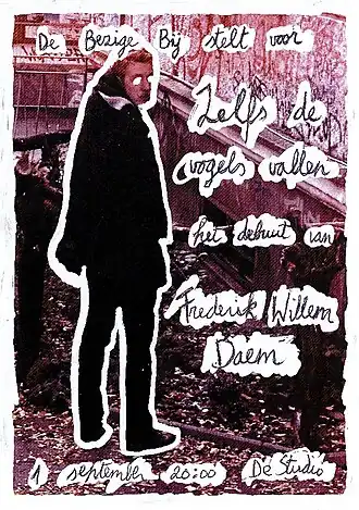 Uitnodiging boekpresentatie "Zelfs de vogels vallen" (2015)