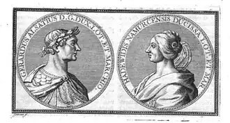 Gerard van Lotharingen met zijn vrouw Hedwig