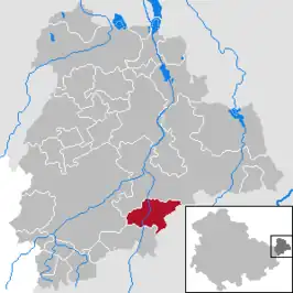 Kaart van Gößnitz (Thüringen)