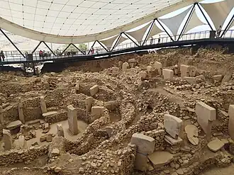 De archeologische vindplaats Göbekli Tepe in het district Haliliye