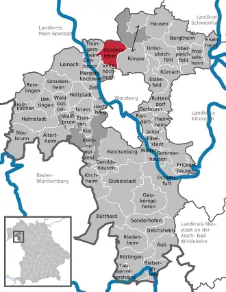 Kaart van Güntersleben