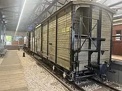 Goederenwagon van de hidjazspoorweg in het Israëlische spoorwegmuseum te Haifa.