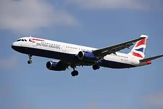 Een Airbus A321-200 van BA EuroFlyer