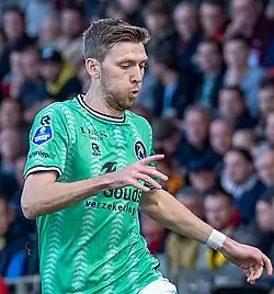 Lauritsen in 2023 als speler van Sparta Rotterdam