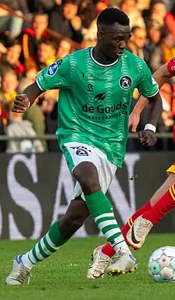 Kitolano spelend voor Sparta Rotterdam