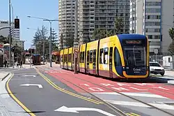Een Flexity 2 aan de Australische Gold Coast