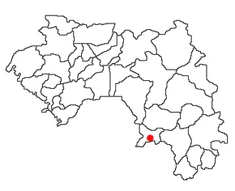 Kaart van Guéckédou