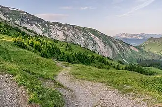 Bij de Col de Coux (ten noorden van Chamonix)