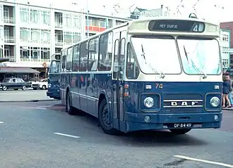 Daf bus 74 op lijn 4 op het Stationsplein