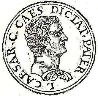 Gaius Julius Caesar Strabo in "Promptuarii Iconum Insigniorum", 1553