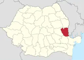Locatie van district Galați in Roemenië